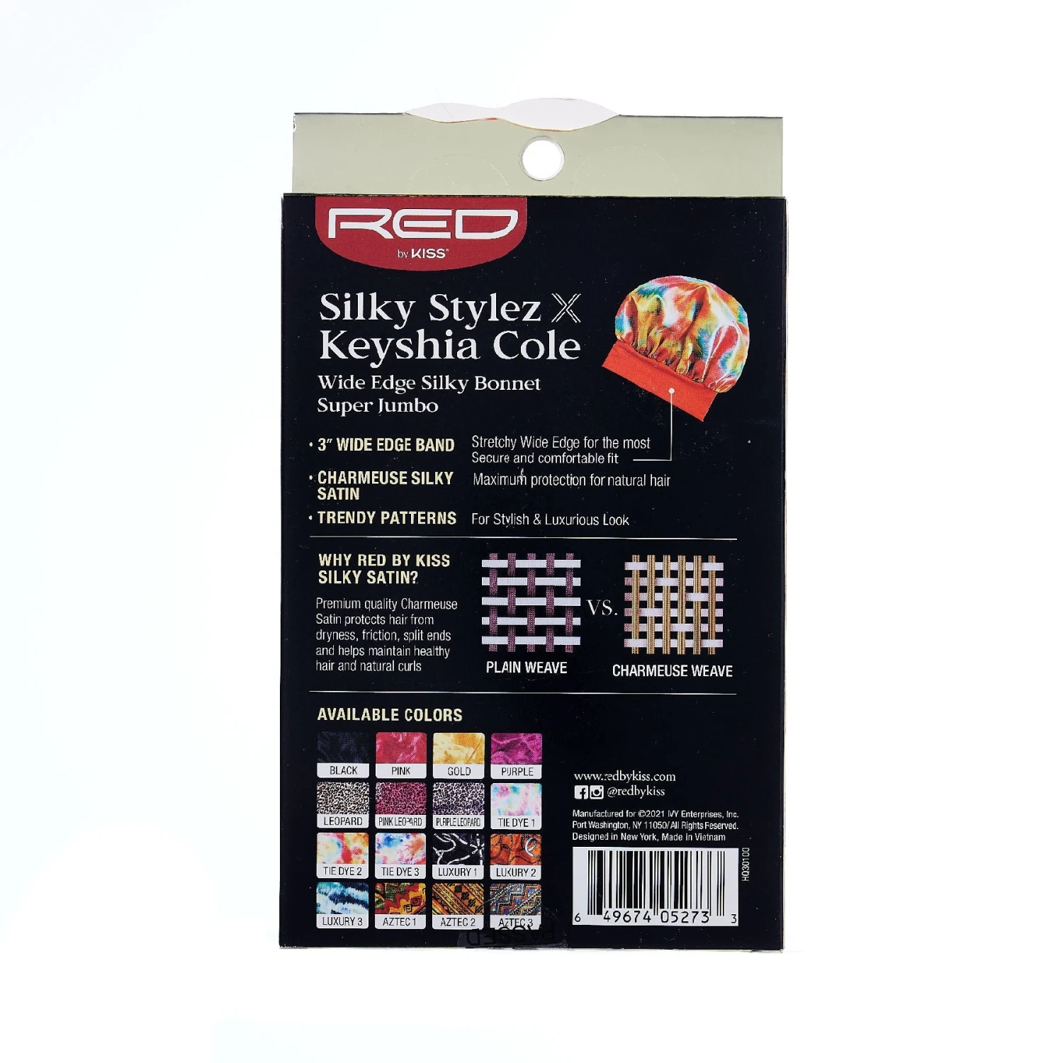 KISS - RED SILKY BONNET SJ TIE DYE 8 KISS - RED SILKY BONNET SJ TIE DYE - Image 8