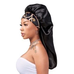 KISS - RED SILKY BONNET BRAID BLACK