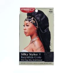 KISS - RED SILKY BONNET BRAID BLACK -Zoe Beauty Supply Shop RedbyKiss HQ33 Package Front Oct.15.2021.edited 1800x1800 016f5169 e603 4593 a406 647ae267d43c