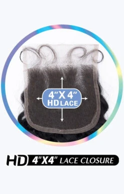 GLOSSY - UH 4X4 DEEP WAVE LACE CLOSURE -Zoe Beauty Supply Shop SAGXX42 lc
