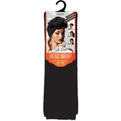 MAGIC COLLECTION - Satin Head Wrap 25"x72" SOLID (#SCA45) -Zoe Beauty Supply Shop SCA45BLA
