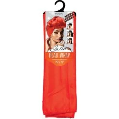 MAGIC COLLECTION - Satin Head Wrap 25"x72" SOLID (#SCA45) -Zoe Beauty Supply Shop SCA45RED