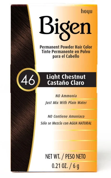 Bigen - Permanent Powder Hair Color 46 Light Chestnut 1 Bigen - Permanent Powder Hair Color 46 Light Chestnut