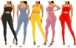 DODO - RUCHED DRAWSTRING FRONT TANK TOP SET