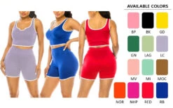 DODO - CONTRAST CROP SHORT SET