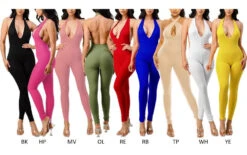 DODO - RIBBED HALTER JUMPSUIT