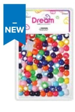 DREAM WORLD - HAIR BEADS MEDIUM ASSORTED (BR3000A)
