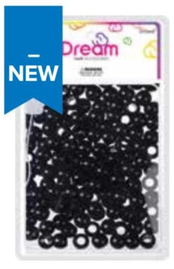 DREAM WORLD - HAIR BEADS MEDIUM BLACK (BR3000B)