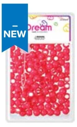 DREAM WORLD - HAIR BEADS MEDIUM HOT PINK (BR3000HP)