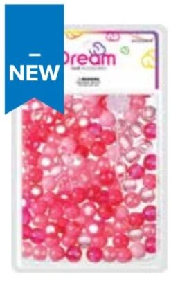 DREAM WORLD - HAIR BEADS MEDIUM MIX PINK (BR3000MPK)