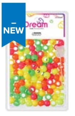 DREAM WORLD - HAIR BEADS MEDIUM NEON (BR3000NE)