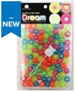 DREAM WORLD - HAIR BEADS LARGE LUMINOUS ASSORTED (BR2600CA)