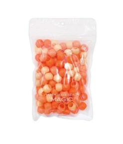 MAGIC COLLECTION - 16MM HAIR BEAD 3 TONE MIXED-ORANGE (16MM-TORA)