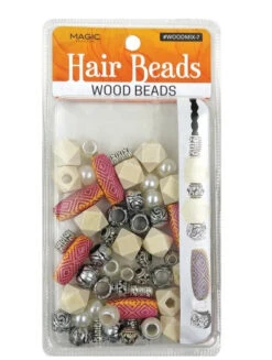 MAGIC COLLECTION - Hair Beads Wood Beads #WOODMIX-7