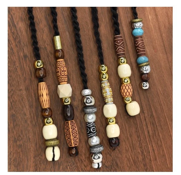 MAGIC COLLECTION - Hair Beads Wood Beads #WOODMIX-6 2 MAGIC COLLECTION - Hair Beads Wood Beads #WOODMIX-6 - Image 2