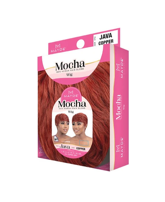 MAYDE - MOCHA HUMAN HAIR BLEND WIG JAVA 7 MAYDE - MOCHA HUMAN HAIR BLEND WIG JAVA - Image 7