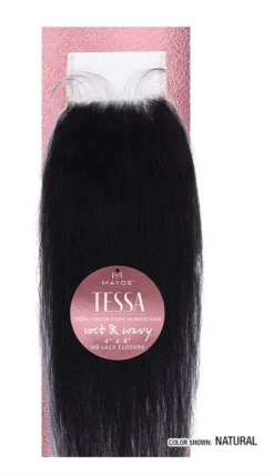 MAYDE - TESSA WET & WAVY 100% HUMAN 4X4 DEEP CURL CLOSURE
