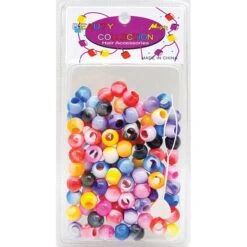 BEAUTY COLLECTION - Round Hair Bead 2 Tone Mixed