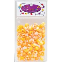 BEAUTY COLLECTION - Regular Round Bead 14mm 2 Tone ORANGE 200PCs #TONORA