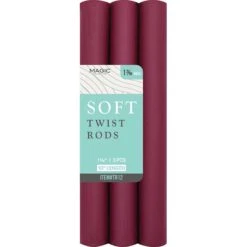 MAGIC COLLECTION - 1 3/16" 10" Soft Twist Rods 3PCs PLUM