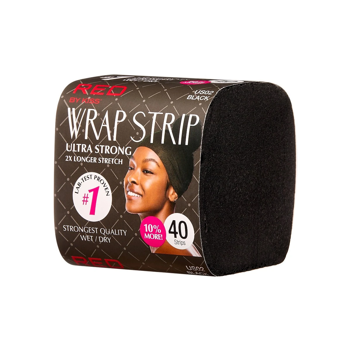 KISS - RED WRAP STRIPS BLACK 3.5' 44 PCS (1 Pack) 2 KISS - RED WRAP STRIPS BLACK 3.5' 44 PCS (1 Pack) - Image 2