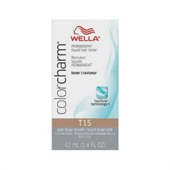 WELLA - Color Charm Permanent Liquid Hair Toner T15 PALE BEIGE BLONDE