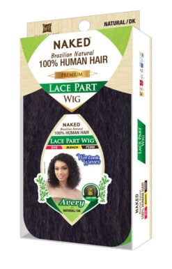 NAKED - Brazilian Natural 100% Premium Human Hair Lace Part Wig AVERY (100% HUMAN) -Zoe Beauty Supply Shop WQAVE