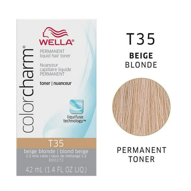 WELLA - Color Charm Permanent Liquid Hair Toner T35 BEIGE BLONDE 1 WELLA - Color Charm Permanent Liquid Hair Toner T35 BEIGE BLONDE