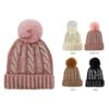 MAGIC COLLECTION - WINTER POMPOM HAT W/STONE ASSORTED #XO22-7A -Zoe Beauty Supply Shop XO22 7A