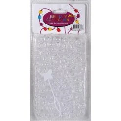 BEAUTY COLLECTION - Large Round Hair Bead 200PCs CRYSTAL