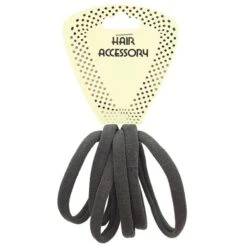 MAGIC COLLECTION - Small Elastic "High" Ponytail Holder 12PCs #HEP005BLA