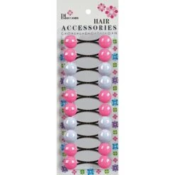 BLOSSOM - Hair Accessories Hair Knockers 10PCs Light Pink/White #PPP01-04A