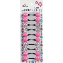 BLOSSOM - Hair Accessories Hair Knockers 10PCs Crystal/Light Pink #PPP01-04B