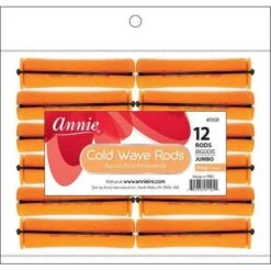 ANNIE - Professional Cold Wave Rods 12PCs JUMBO ORANGE