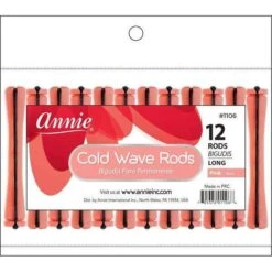 ANNIE - Professional Cold Wave Rrods 12PCs LONG PINK #1106