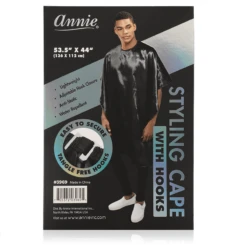 ANNIE - Cutting Cape With Stretchable Hook Black -Zoe Beauty Supply Shop annie cutting cape with stretchable hookannieannie international 30807318 900x a0497c48 08db 485b afdf 2a09ced9cbb1