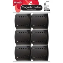 ANNIE - Professional Magnetic Rollers 2 1/2" 6PCs BLACK