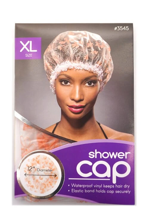 ANNIE - Ms. Remi Shower Cap X-LARGE PINK FLORAL #3545 3 ANNIE - Ms. Remi Shower Cap X-LARGE PINK FLORAL #3545 - Image 3