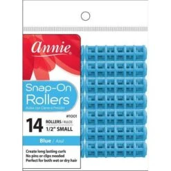 ANNIE - Snap-On Rollers 1/2" 14PCs SMALL BLUE