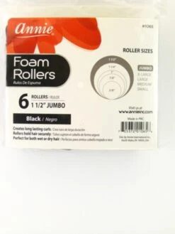 ANNIE - Professional Foam Rollers 1 1/2" 6PCs JUMBO BLACK #1065 -Zoe Beauty Supply Shop b69cb366 6928 4bcc ba75 650231c8b38b.d827eb1f9e204ac2945e52d252dffe10 7ea33680 8609 4662 92d2 2d581d2e9753