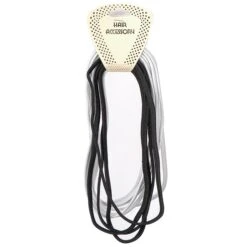 MAGIC COLLECTION - Hair Accessory Elastic Band 8PCs BLACK/WHITE #HEP519BW