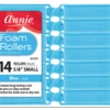 ANNIE - Foam Rollers 5/8" 14PCs SMALL BLUE #1051 -Zoe Beauty Supply Shop blue foam rollers 81912.1686935001