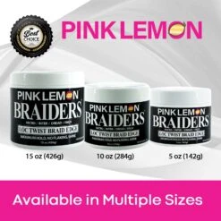 PINK LEMON - Braiders Loc Twist Braid Edge Pomade -Zoe Beauty Supply Shop braiders 05 1