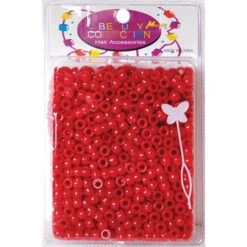 BEAUTY COLLECTION - Small Round Bead 1000PCs Red