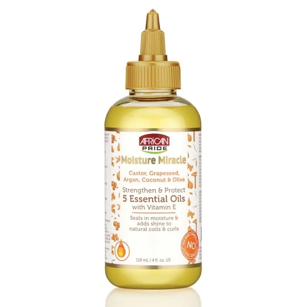 African Pride - Moisture Miracle 5 Essential Oils With Vitamin E 1 African Pride - Moisture Miracle 5 Essential Oils With Vitamin E