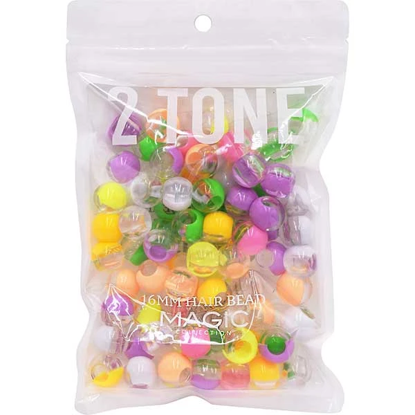 MAGIC COLLECTION - 16MM HAIR BEAD 2 TONE BABY 1 MAGIC COLLECTION - 16MM HAIR BEAD 2 TONE BABY