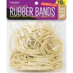 MAGIC COLLECTION - Premium Rubber Bands Nude Assorted 110g