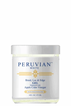 PERUVIAN - WHITE BRAID LOC & EDGE GEL APPLE CIDER VINEGAR (EXTRA HOLD)