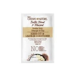Creme Of Nature - Butter Blend & Flaxseed Double Duty Detangle & Slip Rinse-Out & Leave-In Conditioner -Zoe Beauty Supply Shop creme of nature butter blend flaxseed jelly 8 4 oz 22