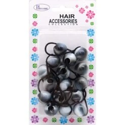 BLOSSOM - Hair Accessories Hair Knockers TWO TONE 8PCs BLACK #PPPTONBLA
